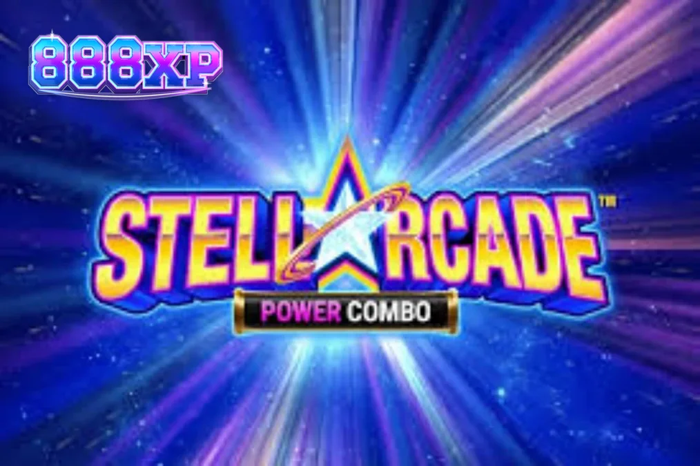 Interface do jogo Stellarcade Power Combo com elementos neon e espaciais
