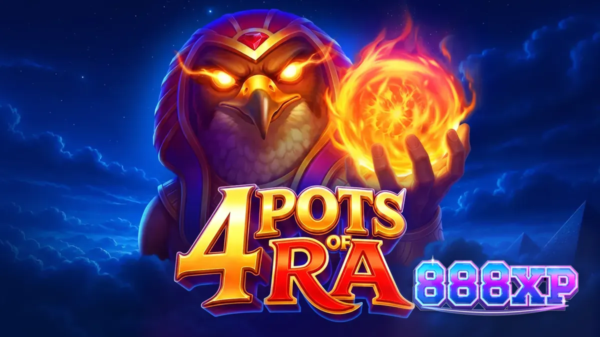 Cena de jogo do slot 4 Pots of Ra: Hold and Win com temática egípcia